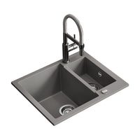 Bergström Lavello Calcestruzzo 58 x 50 cm con 2 lavelli