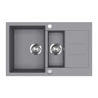 Bergström Lavello Grigio 80 x 50 cm con area di asciugatura