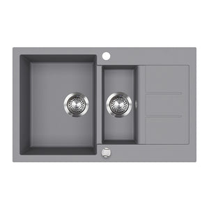 Bergström Lavello Grigio 80 x 50 cm con area di asciugatura