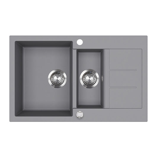 Bergström Lavello Grigio 80 x 50 cm con area di asciugatura