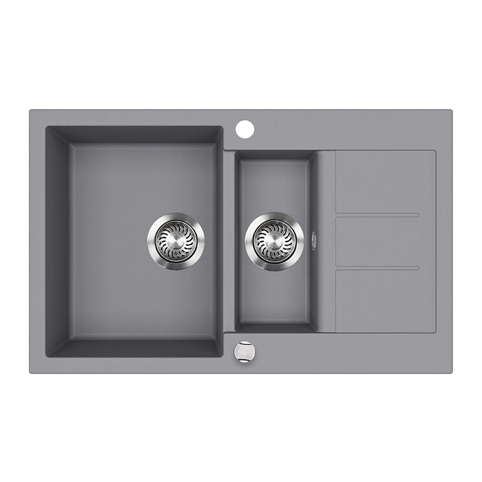 Bergström Lavello Grigio 80 x 50 cm con area di asciugatura