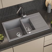 Bergström Lavello Grigio 80 x 50 cm con area di asciugatura