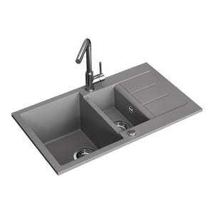 Bergström Lavello Grigio 80 x 50 cm con area di asciugatura