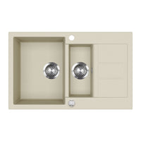 Bergström Lavello Beige 80 x 50 cm con area di asciugatura