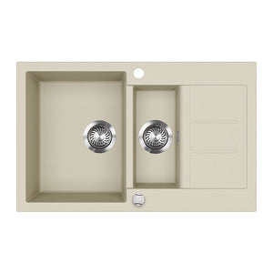 Bergström Lavello Beige 80 x 50 cm con area di asciugatura