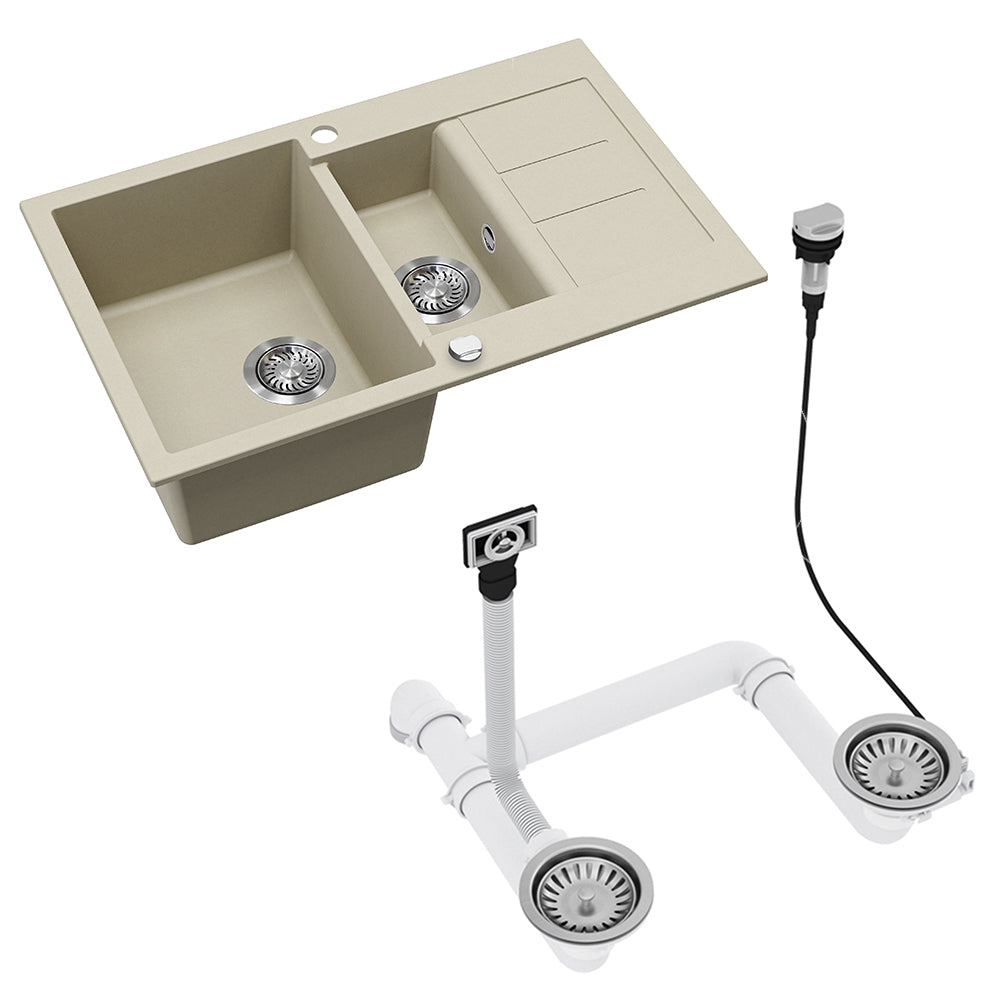 Bergström Lavello Beige 80 x 50 cm con area di asciugatura