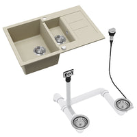 Bergström Lavello Beige 80 x 50 cm con area di asciugatura