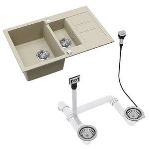 Bergström Lavello Beige 80 x 50 cm con area di asciugatura