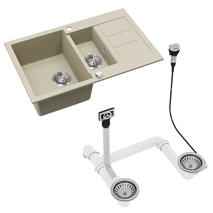 Bergström Lavello Beige 80 x 50 cm con area di asciugatura