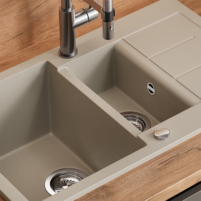 Bergström Lavello Beige 80 x 50 cm con area di asciugatura