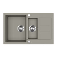 Bergström Lavello Calcestruzzo 80 x 50 cm con area di asciugatura