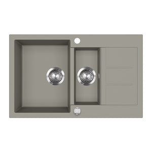 Bergström Lavello Calcestruzzo 80 x 50 cm con area di asciugatura