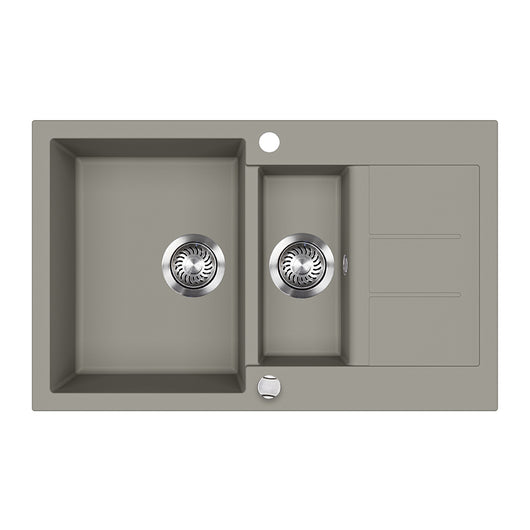 Bergström Lavello Calcestruzzo 80 x 50 cm con area di asciugatura