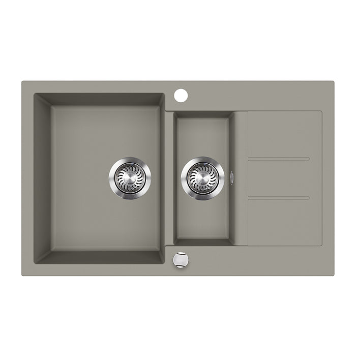 Bergström Lavello Calcestruzzo 80 x 50 cm con area di asciugatura