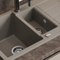 Bergström Lavello Calcestruzzo 80 x 50 cm con area di asciugatura