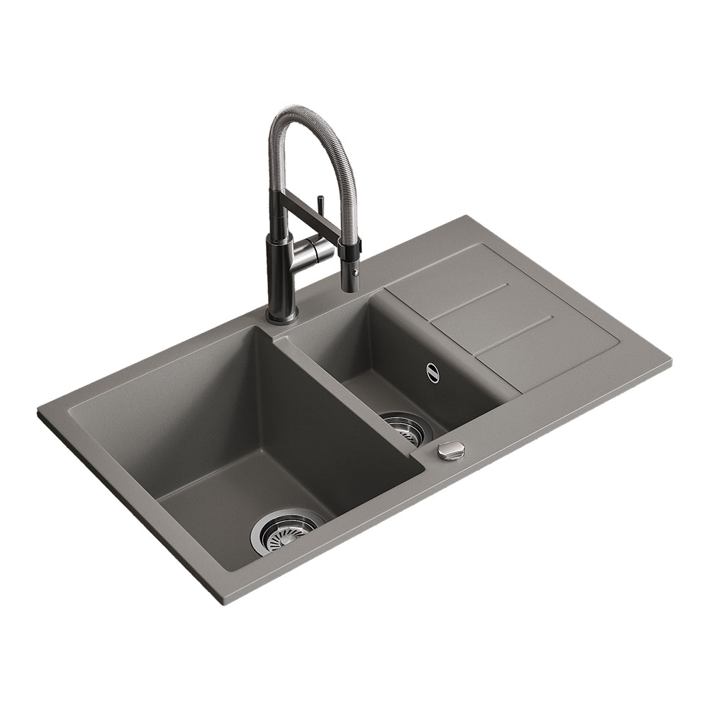 Bergström Lavello Calcestruzzo 80 x 50 cm con area di asciugatura