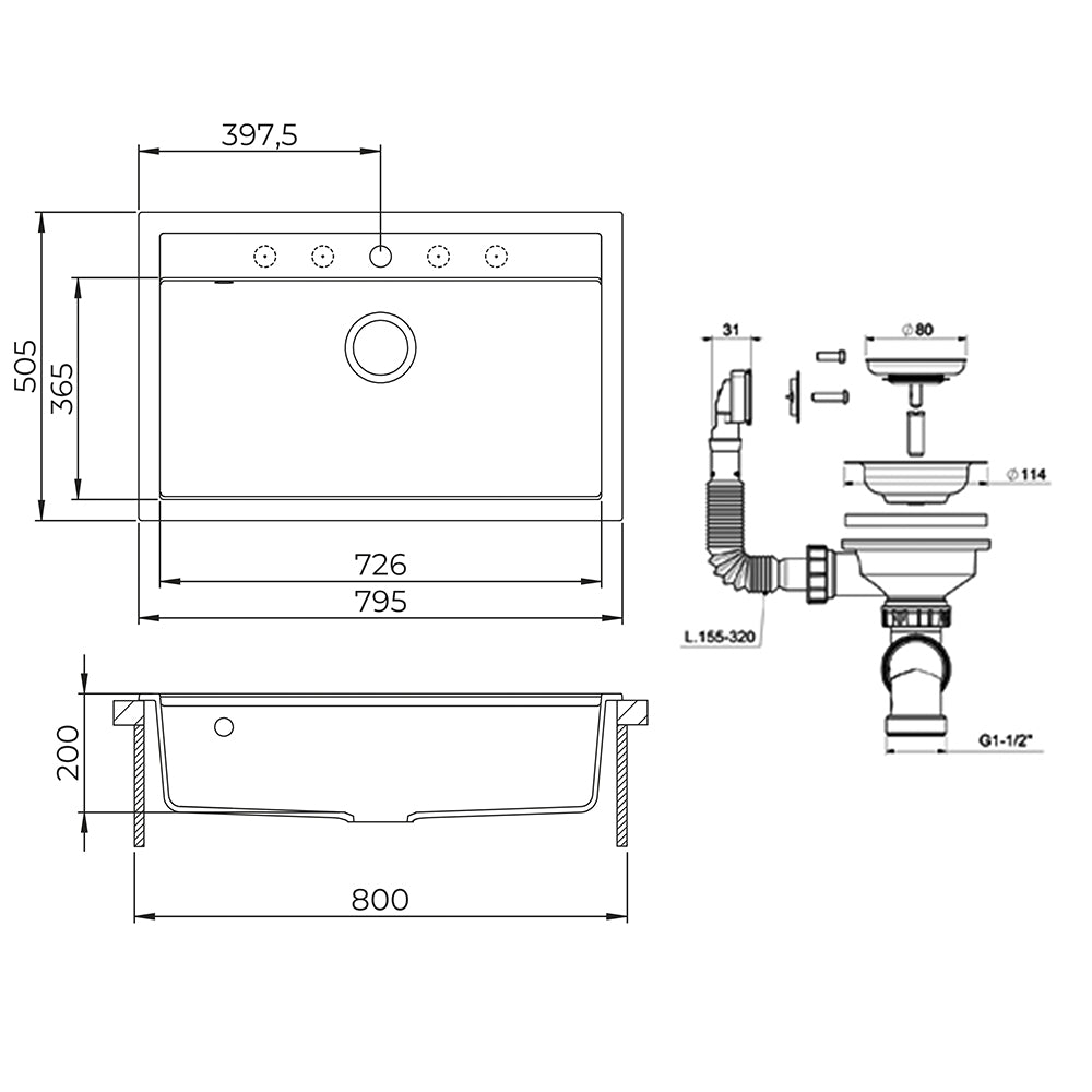 Bergström Lavello Bianco 80 x 51 cm