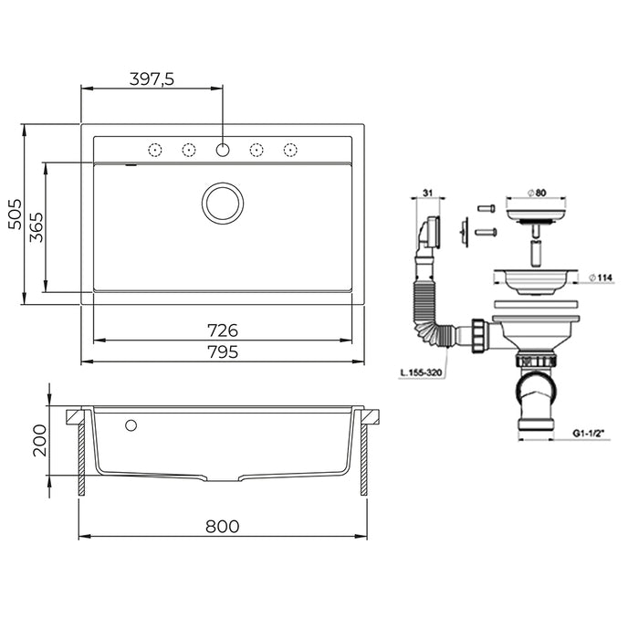 Bergström Lavello Bianco 80 x 51 cm