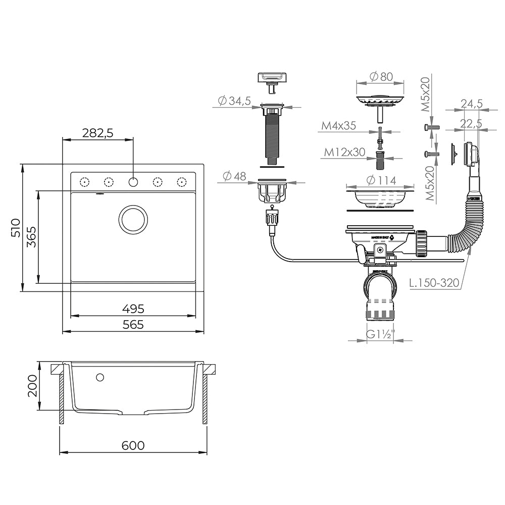 Bergström Lavello Bianco 57 x 51 cm
