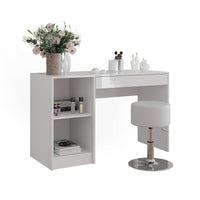 Vicco Tavolo da toeletta Bianco/bianco lucido 119.8 cm con sgabello