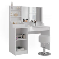 Vicco Tavolo da toeletta Bianco/bianco lucido 119.8 cm 4 parti