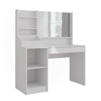 Vicco Tavolo da toeletta Bianco/bianco lucido 119.8 cm 3 parti