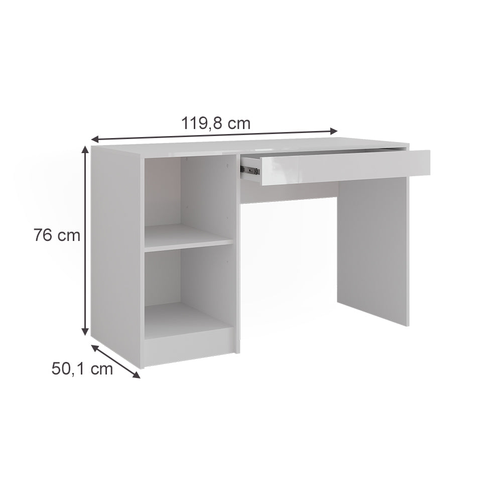 Vicco Tavolo da toeletta Bianco/bianco lucido 119.8 cm