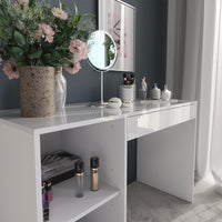 Vicco Tavolo da toeletta Bianco/bianco lucido 119.8 cm