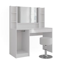 Vicco Tavolo da toeletta Bianco/bianco lucido 119.8 cm 5 parti