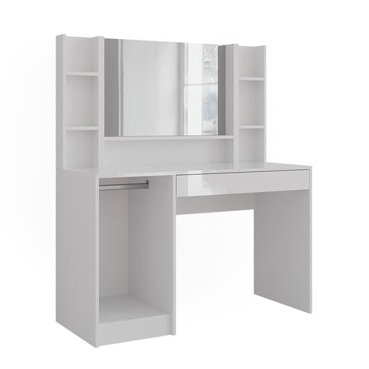 Vicco Tavolo da toeletta Bianco/bianco lucido 119.8 cm 4 parti