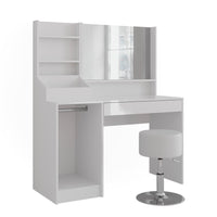 Vicco Tavolo da toeletta Bianco/bianco lucido 119.8 cm 4 parti