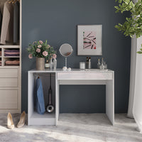 Vicco Tavolo da toeletta Bianco/bianco lucido 119.8 cm