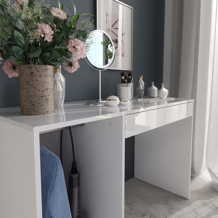 Vicco Tavolo da toeletta Bianco/bianco lucido 119.8 cm