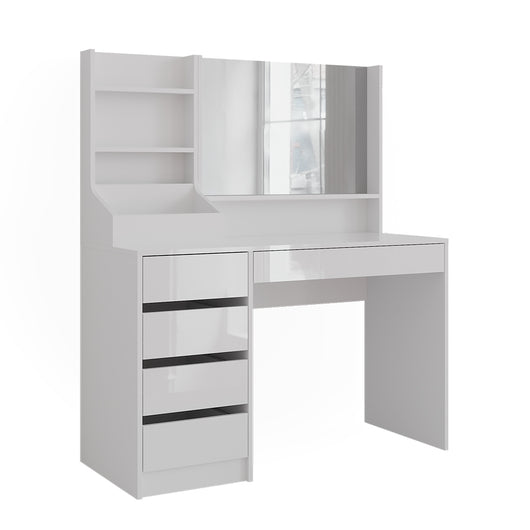 Vicco Tavolo da toeletta Bianco/bianco lucido 119.8 cm 3 parti