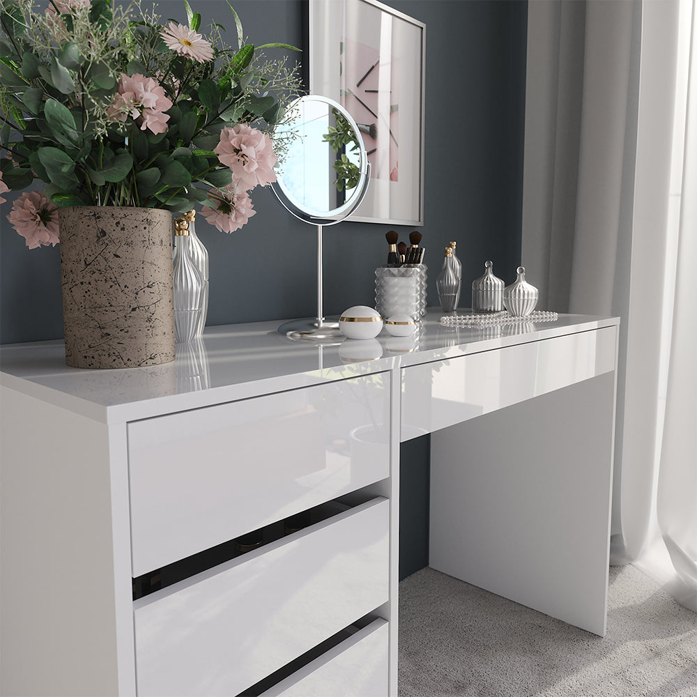 Vicco Tavolo da toeletta Bianco/bianco lucido 119.8 cm