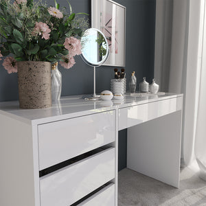 Vicco Tavolo da toeletta Bianco/bianco lucido 119.8 cm