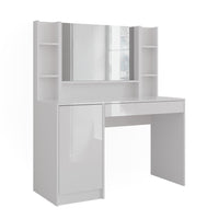 Vicco Tavolo da toeletta Bianco/bianco lucido 119.8 cm 4 parti