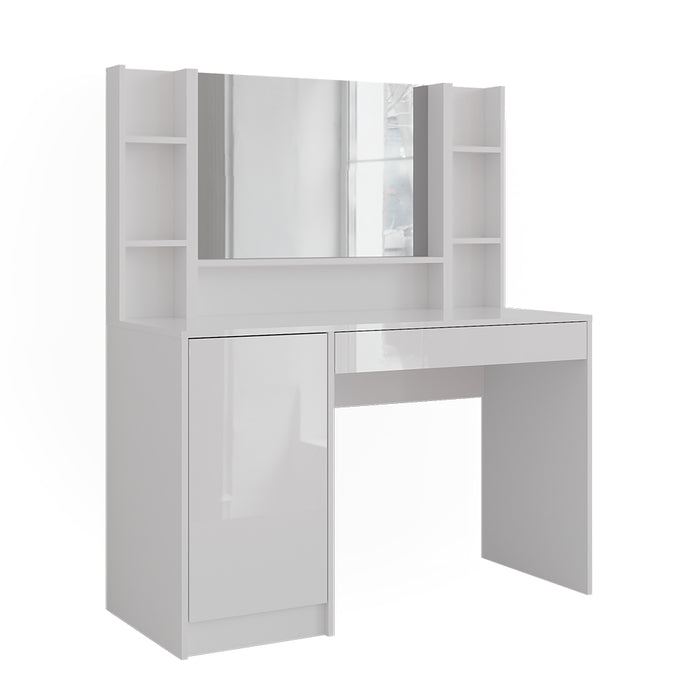 Vicco Tavolo da toeletta Bianco/bianco lucido 119.8 cm 4 parti