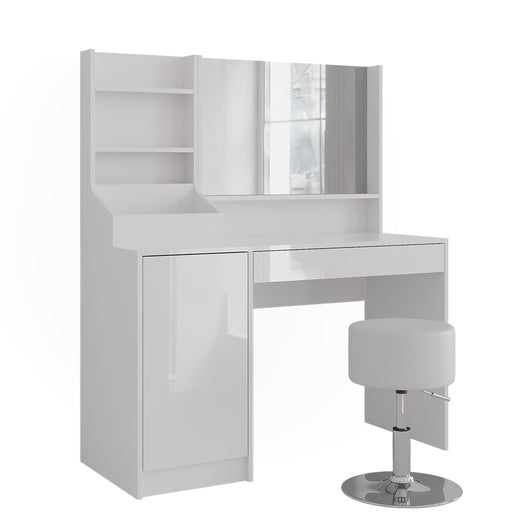 Vicco Tavolo da toeletta Bianco/bianco lucido 119.8 cm 4 parti