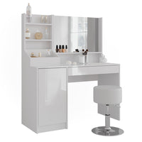 Vicco Tavolo da toeletta Bianco/bianco lucido 119.8 cm 4 parti