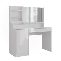 Vicco Tavolo da toeletta Bianco/bianco lucido 119.8 cm 3 parti