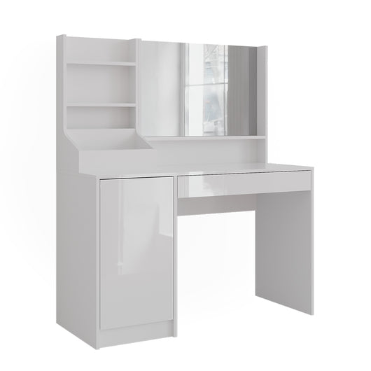 Vicco Tavolo da toeletta Bianco/bianco lucido 119.8 cm 3 parti