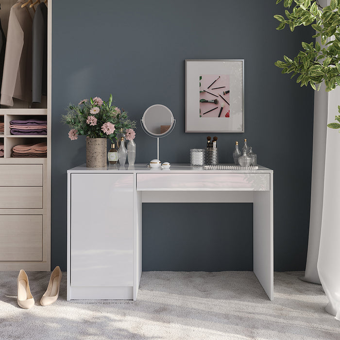 Vicco Tavolo da toeletta Bianco/bianco lucido 119.8 cm