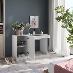 Vicco Tavolo da toeletta Bianco/bianco lucido 119.8 cm