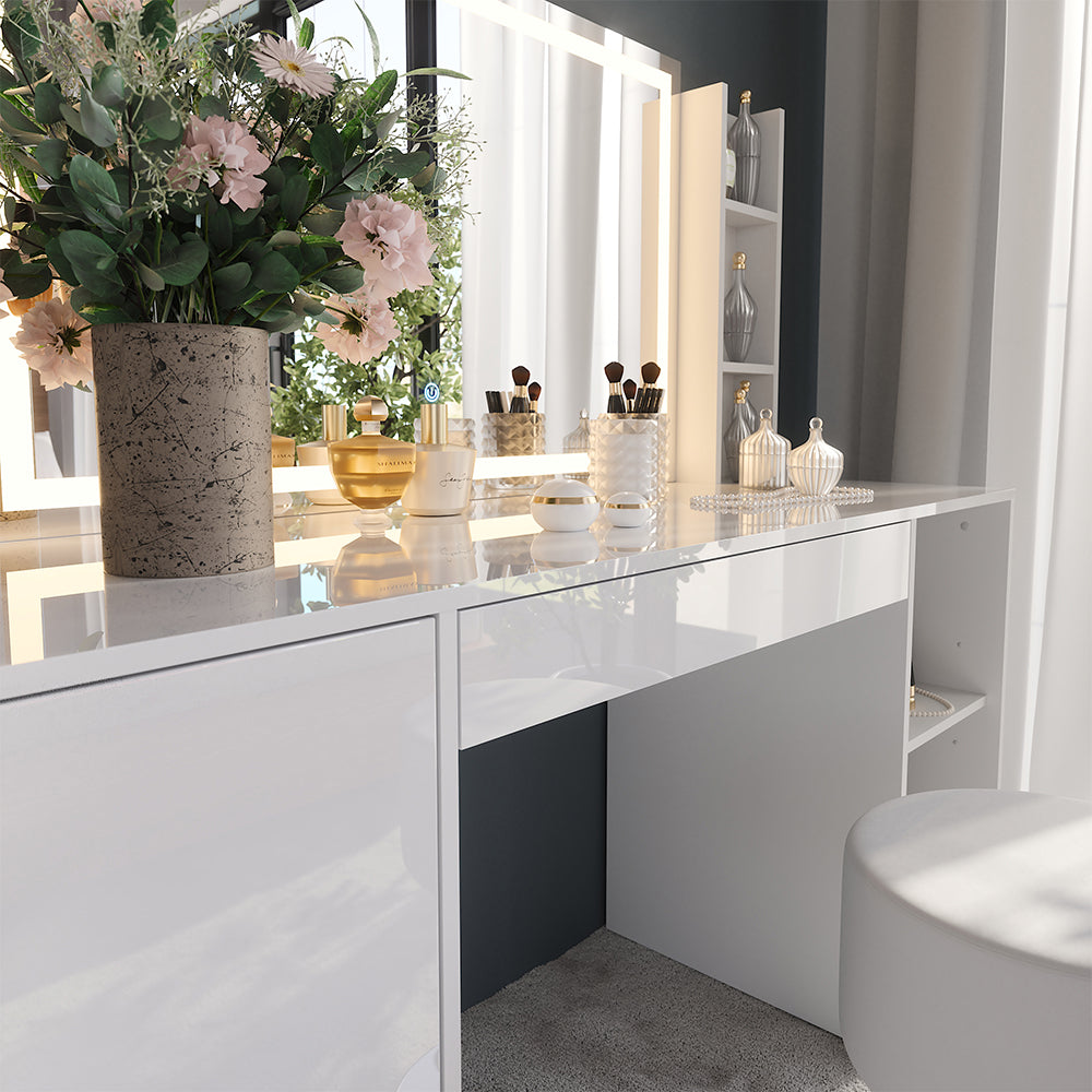 Vicco Tavolo da toeletta Bianco 158.2 cm 8 parti