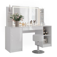 Vicco Tavolo da toeletta Bianco 158.2 cm 8 parti