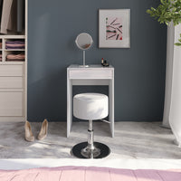 Vicco Tavolo da toeletta Bianco/bianco lucido 51.4 cm con sgabello