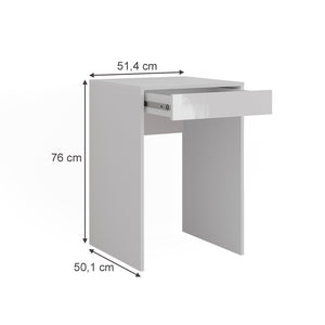 Vicco Tavolo da toeletta Bianco/bianco lucido 51.4 cm