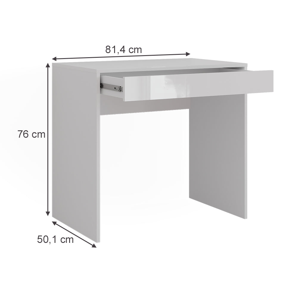 Vicco Tavolo da toeletta Bianco/bianco lucido 81.4 cm