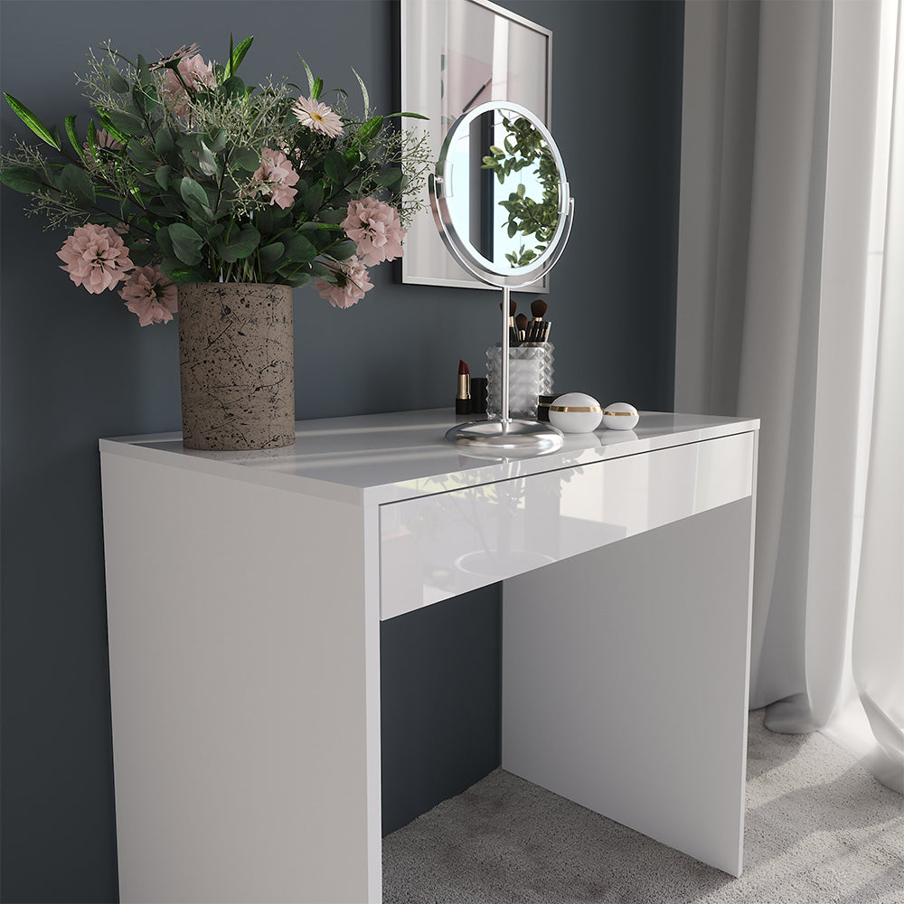 Vicco Tavolo da toeletta Bianco/bianco lucido 81.4 cm